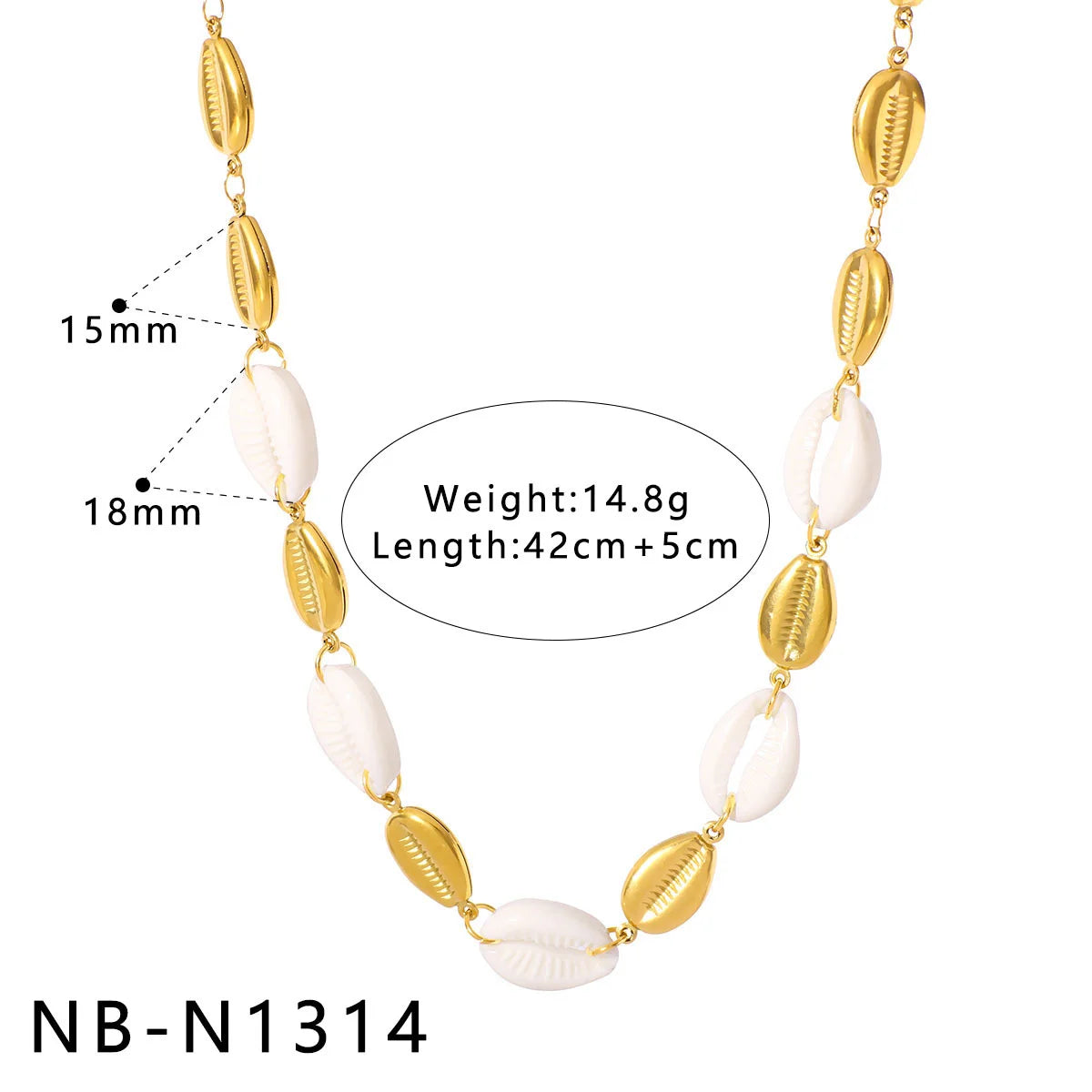 Summer Vacation Style Ocean Style Starfish Shell Stainless Steel Necklace Layered Multi-pendant Set