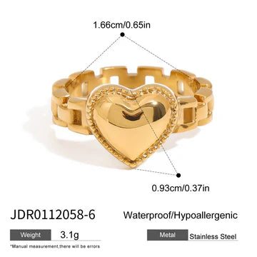 Jie Ding Watch Strap Ring Titanium Steel Female Niche Design Ring Stainless Steel Rings
