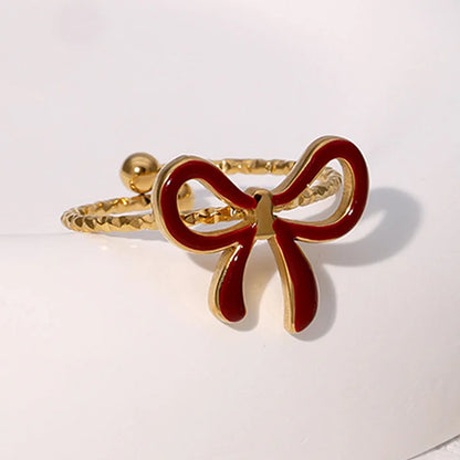 Retro Style Geometric Pattern Red Agate Open Ring