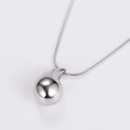 Minimalist Round U-shape Stainless Steel Electroplating Necklaces